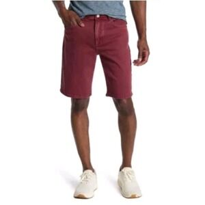 Blank NYC Shorts Man's‎ 36 Burgundy Denim Bermuda Shorts Classic Summer Casual